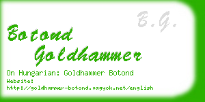 botond goldhammer business card